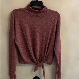 Mock Neck Rayon Top. Size Large